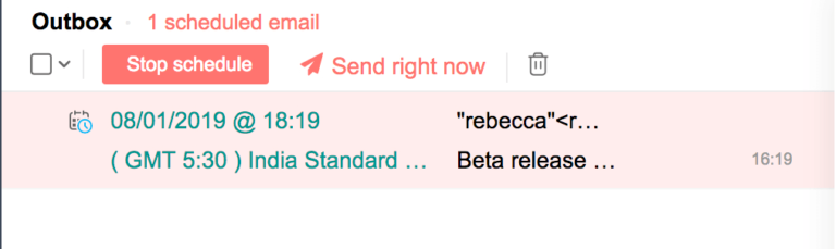 printscreen de tela de email agendado